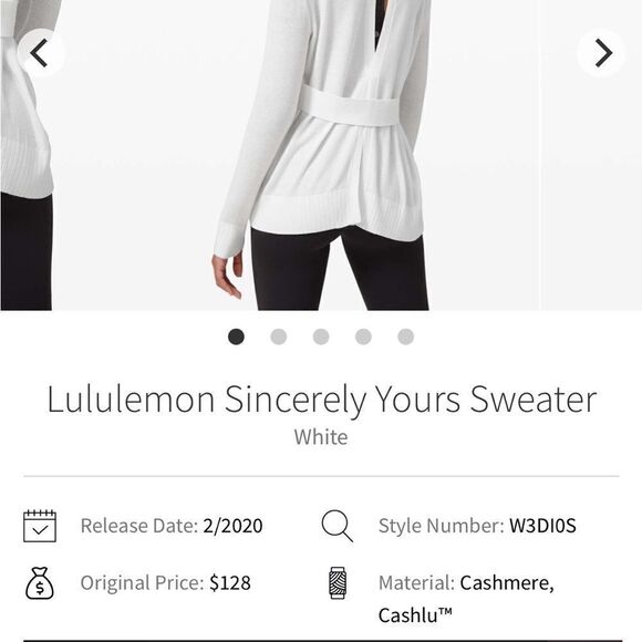Lululemon white ‘Sincerely yours’ sweater - Picture 9 of 9